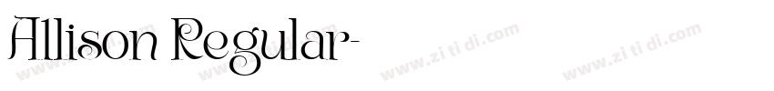 A1lison Regular字体转换 A1lison Regular字体转换